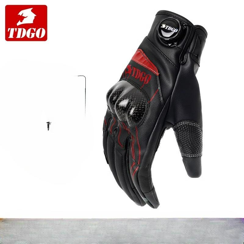 Motorcycle Riding Gloves Four Seasons Summer Unisex Carbon Fiber Touchscreen Shockproof Breathable Motorcycle Rider Gloves