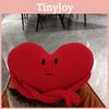 Adorable Healing Heart Shaped Red Plush Arm Pillow For Creative Sofa Dcor Gift For Girlfriend