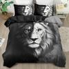 King Size Duvet Cover Set Soft Comfortable 3D Animal Print Bedding Queen Bed Bedroom Accessories Set