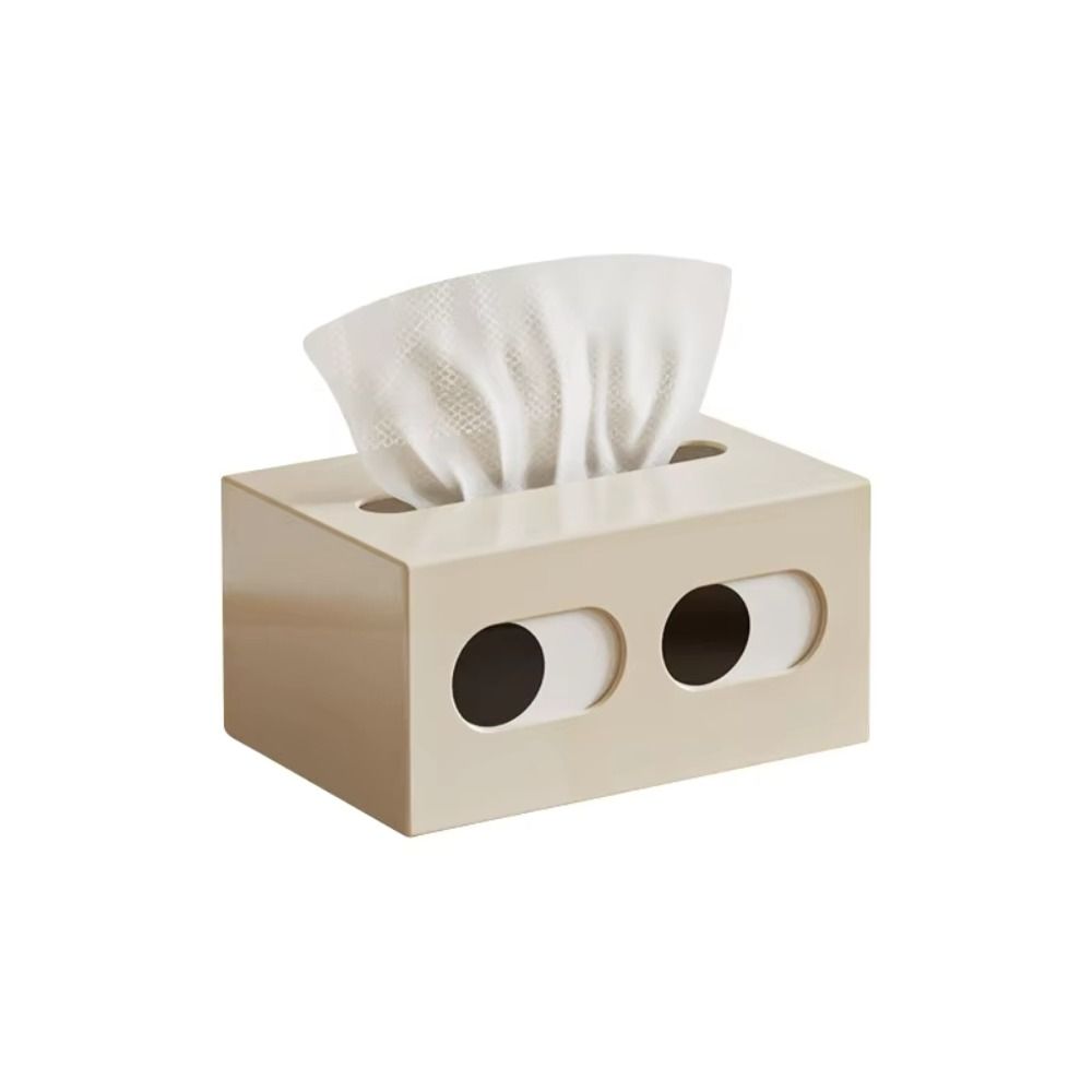 Funny Expression Facial Tissue Dispenser Rectangle Shape Desktop Tissue Case  Bathroom