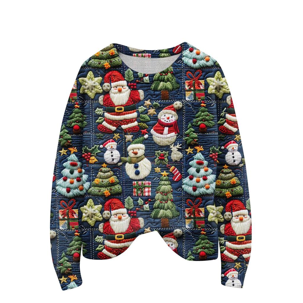 Women'S Christmas Sweater Cute Fun Christmas Sweater Fall And Winter Long Sleeve Knitted Sweater