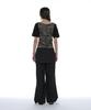 PARTIMENTO WOMEN Scoop Neck Bat Sleeve Top_Camouflage