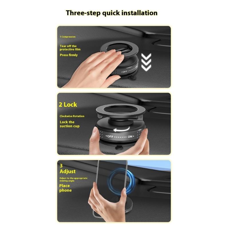 Foldable Magnetic Car Phone Holder Suction Cup Mount Stand for Phone 17 16 Mount Holder for Windshield and Dashboard