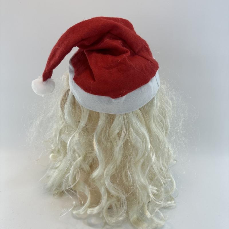 Halloween Party SantaClaus Latex Mask Party Dress Up Supplies Christmas SantaClaus Hat Mask Full Face SantaClaus Mask