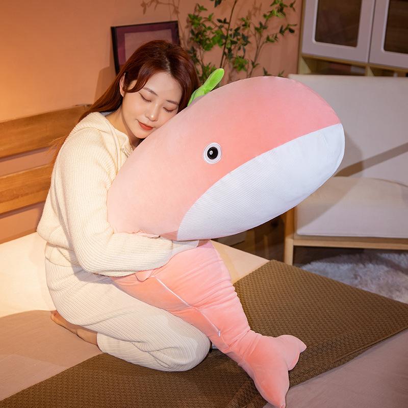 Large Ocean Whale Plush Toy Doll Girl Whale Long Pillow Gift Sleeping Long Legs Doll