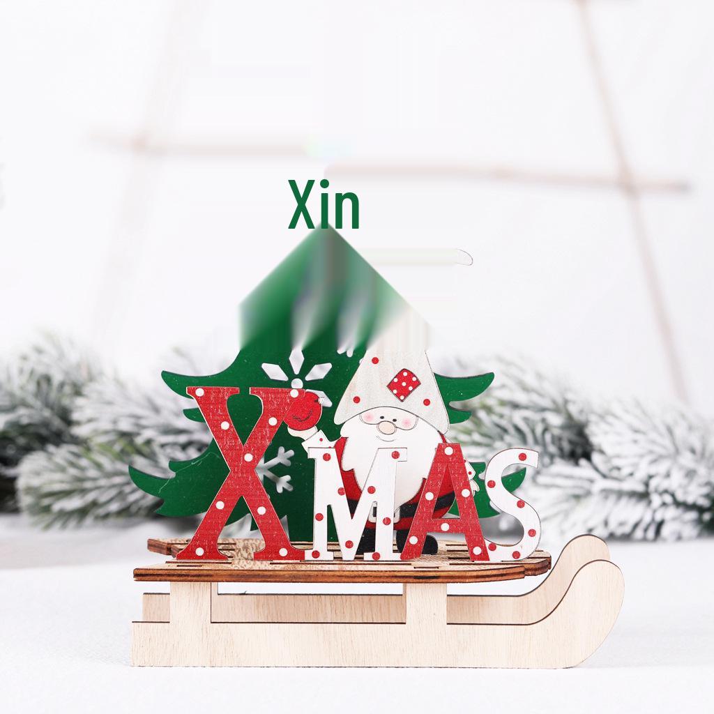 Creative DIY Wooden Santa Sleigh Ornament - Christmas Decoration & Children's Gift
