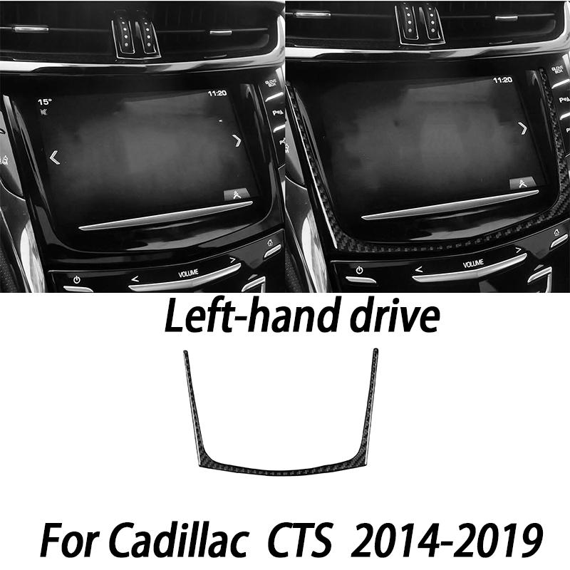 Carbon Fiber Car Interior Accessories Center Console Panel Door Handle Gear Shift Decorative Stickers For Cadillac CTS 2014-