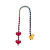 Handmade Woven Acrylic Beaded Heart Pendant: Stylish Versatile Bag Charm
