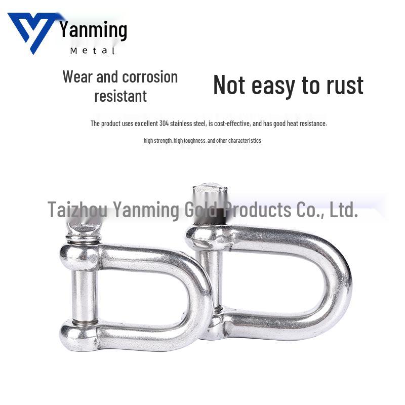 304 Stainless Steel Bow Shackle for Marine Rigging and Lifting