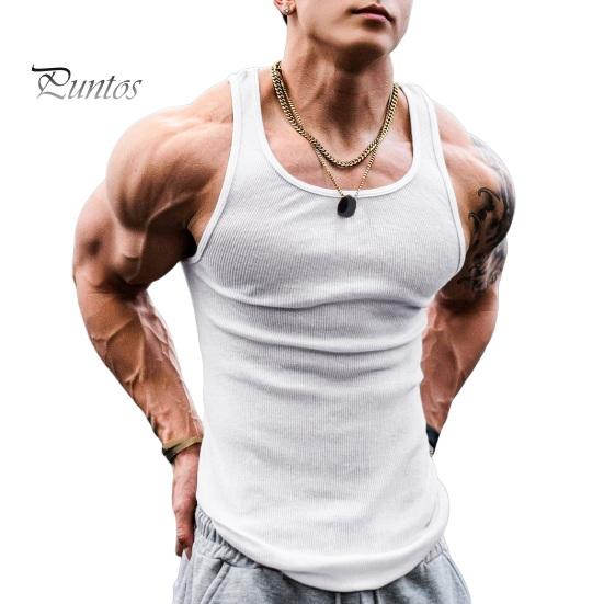 

Мужской летний жилет с круглым вырезом без рукавов, облегающие майки с широкими бретелями, ребристый сплошной цвет, повседневный спортивный жилет, быстросохнущий фитнес-топ 3XL белый