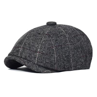 Herbst Winter Zeitungsjunge Ivy Caps Plaid Baskenmütze Hüte England Gatsby Retro Achteckige Hut Fahrer Flache Kappe