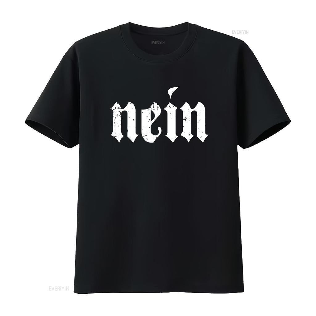Nee Duitse Mannen Zeggen Nee Grappig Duitsland Deutschland Vintage T-shirt vintage Gewassen Casual man Unisex Ademend streetwear