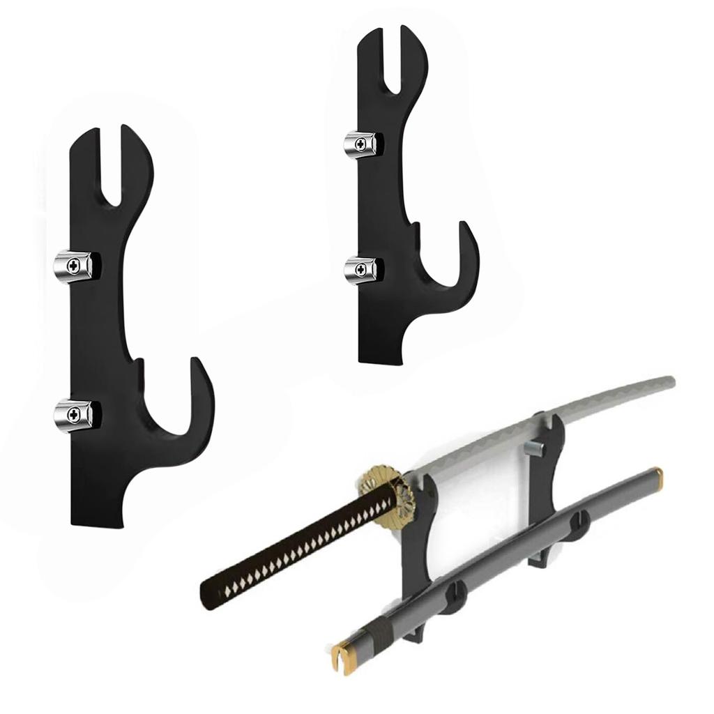 Wall Mounted Sword Hanger Holder Hangers Samurai Swords Storage Rack for Home Bedroom Living Room Decoration Display