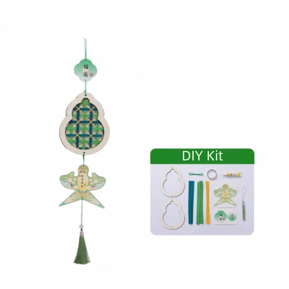 Weaving Bamboo Woven Ornaments Traditional Hanging Ornaments Door Hanging Courtyard Decoration зелёный