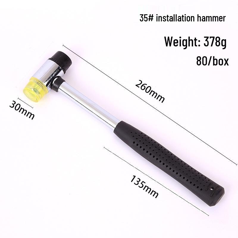 Rubber Handle Installation Hammer - Handmade DIY Double-Headed Rubber Mallet