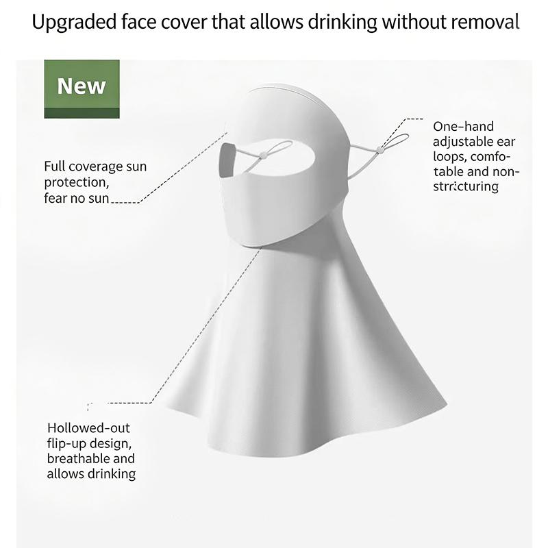 Damen Sonnenschutz-Gesichtsmaske Atmungsaktiv Und UV-Schützend Geeignet Für Sommer Outdoor Radfahren