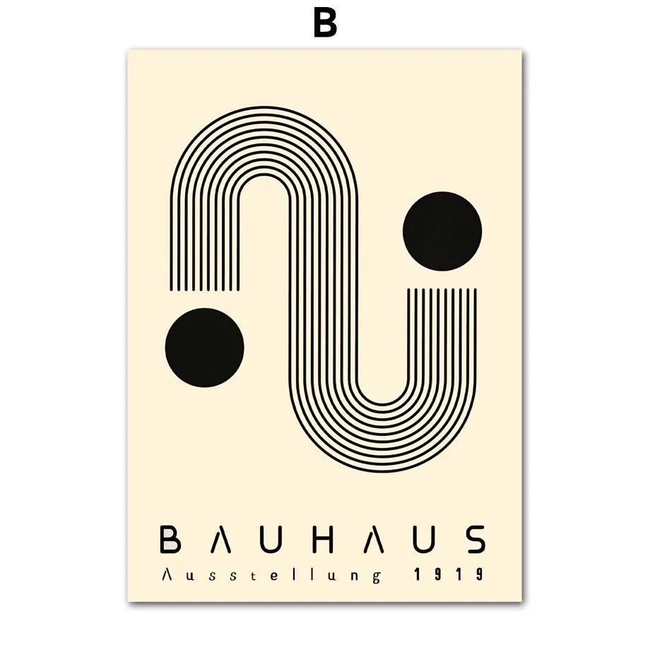 Bauhaus Lines Geometry Stripe Nordic Gallery Minimalist Wall Art Print Canvas Painting Poster for Living Room Modern Home Decor