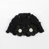 Beret women's autumn and winter handmade knitted wool hat double-layer warm and windproof retro niche stacked bag head cold hat
