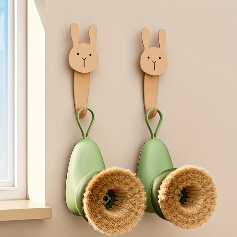 1 Stück Ergonomische Spülbürste mit nachfüllbarem Seifenspender, Naturborsten aus Sisalfasern, Ideal für Antihaftpfannen, Gusseisenpfannen