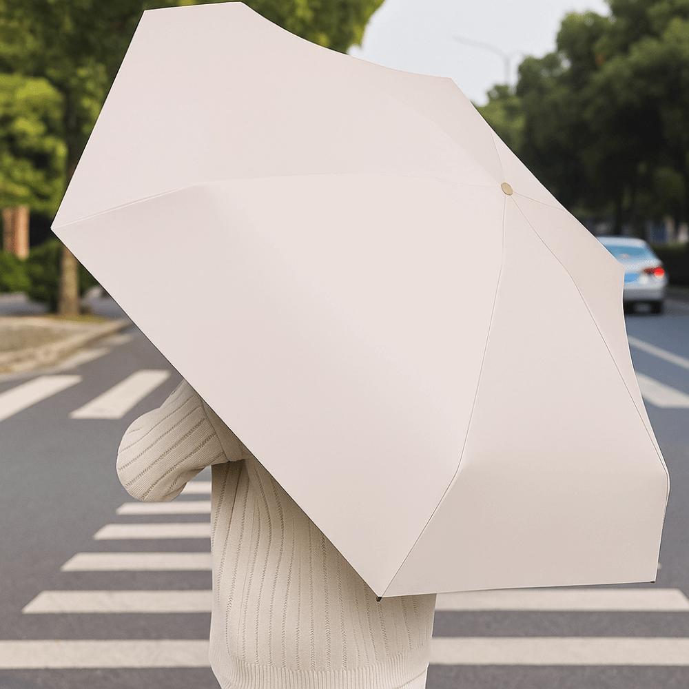 Windproof Rain Umbrella Anti UV Sun Shade Parasol Five-Folding Parasol  Student