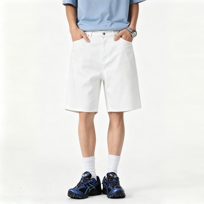 Black Denim Shorts Men Women High