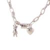 Heart Pendant Retro Bear Bracelet - Trendy Doodle Design Jewelry