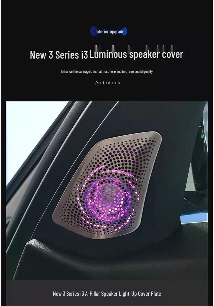 BMW Bowers & Wilkins Tweeter Speaker A-Pillar Luminous Cover Upgrade