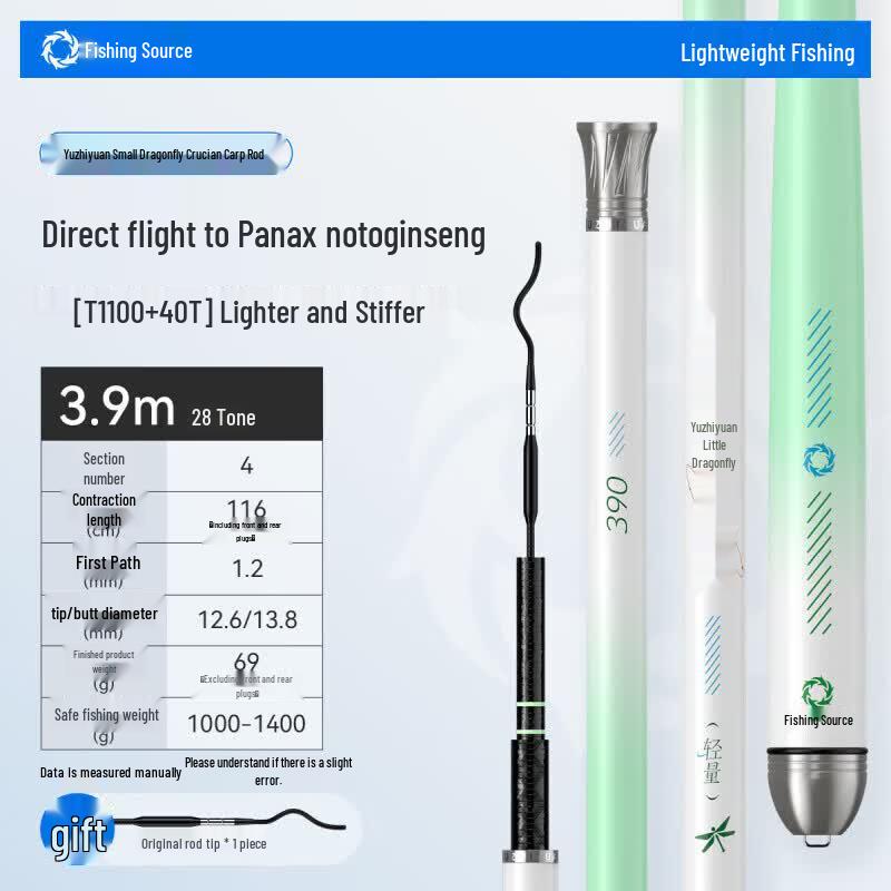 Yuzhiyuan Dragonfly II Carbon Fiber Hand Fishing Rod