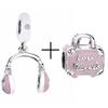 2 teile/los Rosa Mom Herz Key Lock Charme Perlen Anhänger Fit Original Diy Marke Armband Halsketten Für Frauen Männer Frau Schmuck Machen