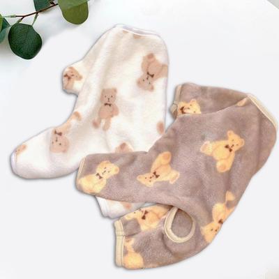 Polyester Dog Pullover Soft Stylish Cartoon Bear Pattern Pet Clothing