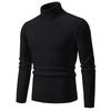 Herentrui met Hoge Hals, Casual Gebreide Pullover - Modecollectie Herfst/Winter 2025, Grote Maten Breigoed