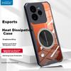 Freeson Cooling Phone Case for Realme GT7 Pro, Full Lens Protection, Shockproof, Anti-Collision Corners, Simple, Metal Magnetic Cooling Fans, Black