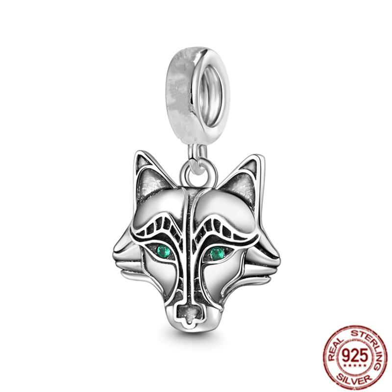 New S925 Sterling Silver Pet Cat Dog Fox Owl Turtle Animal Series Elephant Charm Bead Fit Original Bracelet DIYJewelry