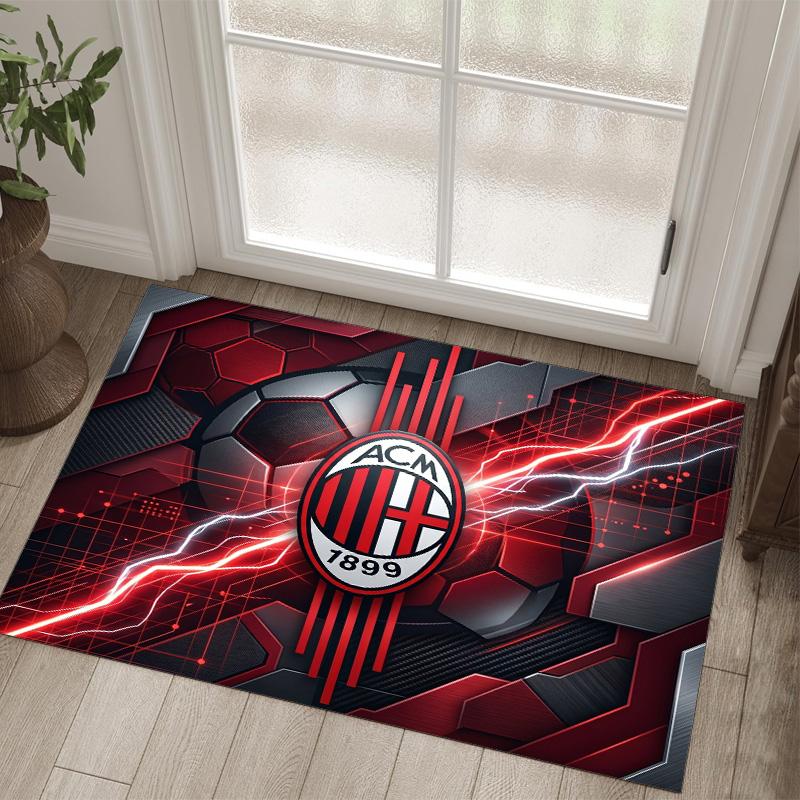 AC Milan Design Crystal Velvet Carpet Cozy Non?Slip Printed Rug For Bedroom Living Room Entrance