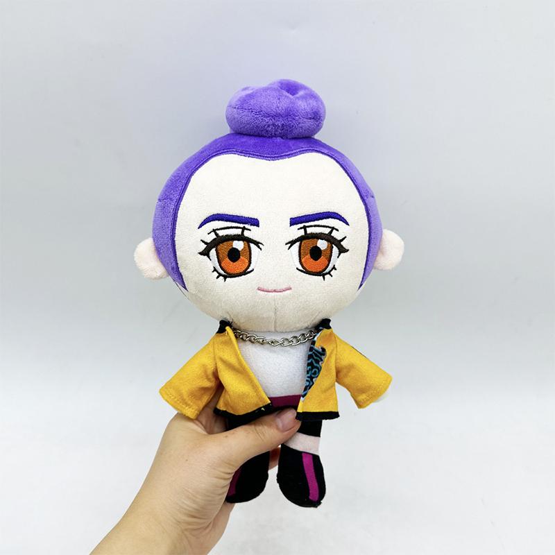 Anime Kpop Demons Hunters Plush Cute Purple Tiger Black Hat Magpie With 3 Eyes Monster Hunt Girl Group Stuffed For Fans Gifts