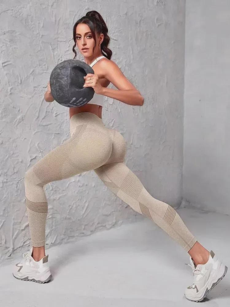 2025 High Waist Solid Color Hip-Lifting Yoga Pants for Women