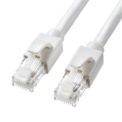 SANWA SUPPLY Kabel LAN CAT6A RJ45 z (3m) 10Gbps/500MHz Nakładki Antypoślizgowe, Białe, KB-T6ATS-03W