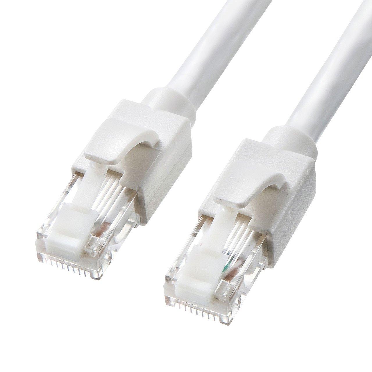 

Sanwa Supply CAT6A LAN Cable RJ45 with (3m) 10Gbps/500MHz Anti-Slip Tabs, White, KB-T6ATS-03W білий