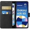 Hülle - Phonillico® - Samsung Galaxy A35 5G - Schwarz - Brieftasche - Videoständer