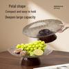 KANGMO Faux Wood Retro High-Legged Serving Plate
