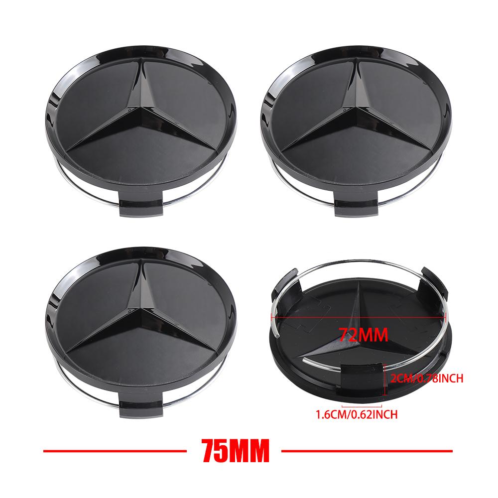 

60/63/68/75mm Original Car Wheel Center Hub Cap Sticker Cover For Mercedes Benz AMG C200 C260 C300 W108 W124 W126 W140 W169 W176