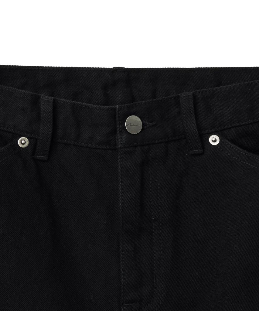NOIRER Damaged Denim Shorts (Black)