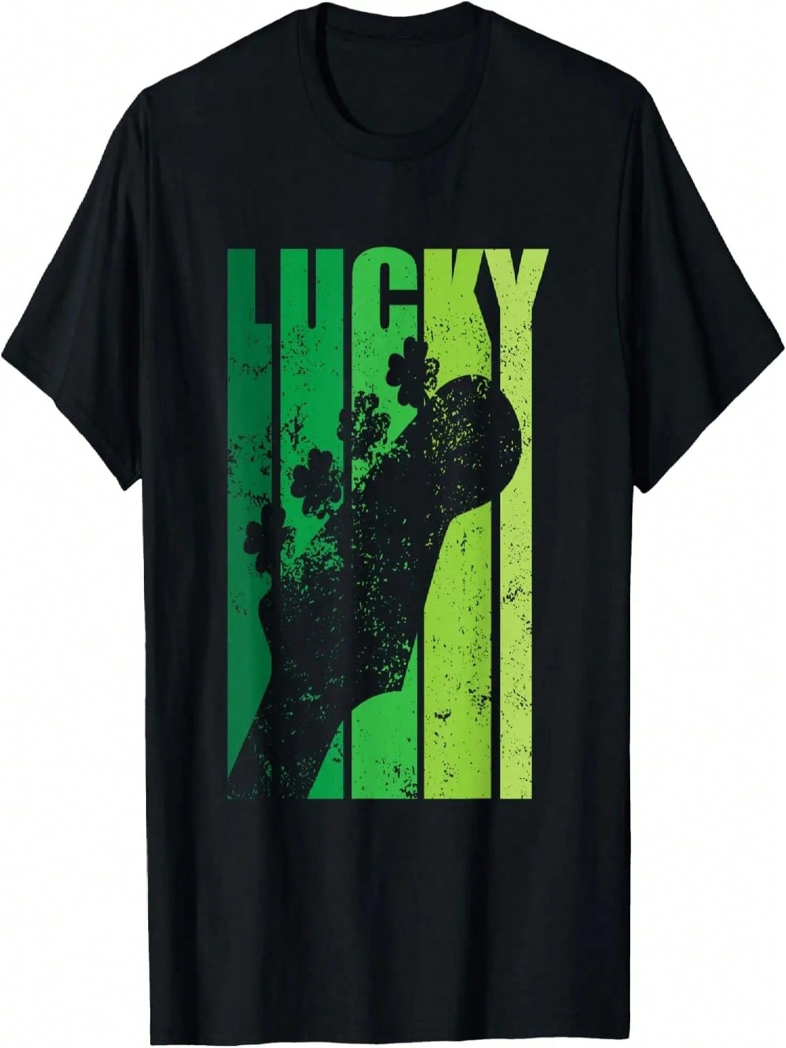 Lucky Irish Shamrock Guitar T-Shirt St Patricks s Day S разноцветный