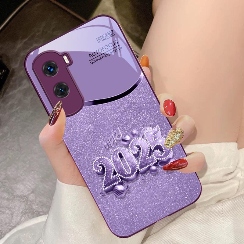 Colorful New Year 2025 For Honor 200 90 8X 9X Pro Lite P50 P40 Nova 10 11i P60 Magic4 6 Mate 20 50 Tempered Glass Phone Case