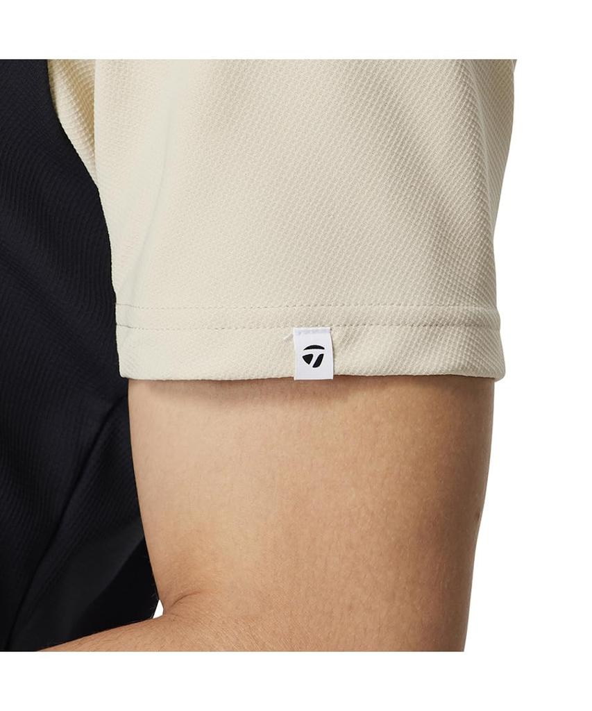 TaylorMade Diagonal Block S/S Polo Shirt, White, Size M, Men's, 2025SS UN618