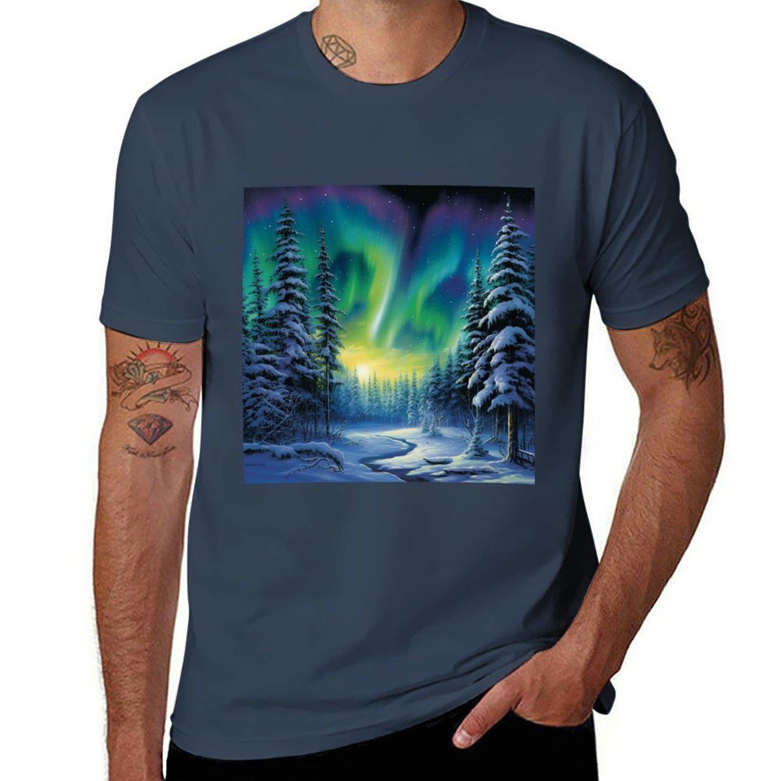 Enchantunisext Of The Boreal Night Tshirt Casual Graphic Print Tee S
