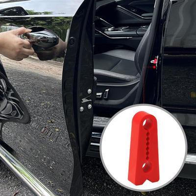 4Pcs Car Door Lock Shock Absorber Silicone Cover Noise Reduction & Anti-Collision Pad, Universal Latch Protector For Auto Door