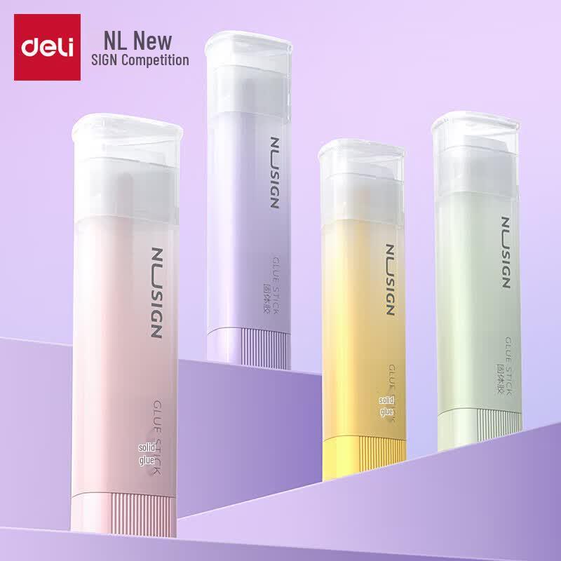 Deli NS150 Transparent Triangular Solid Glue Sticks 12-Pack
