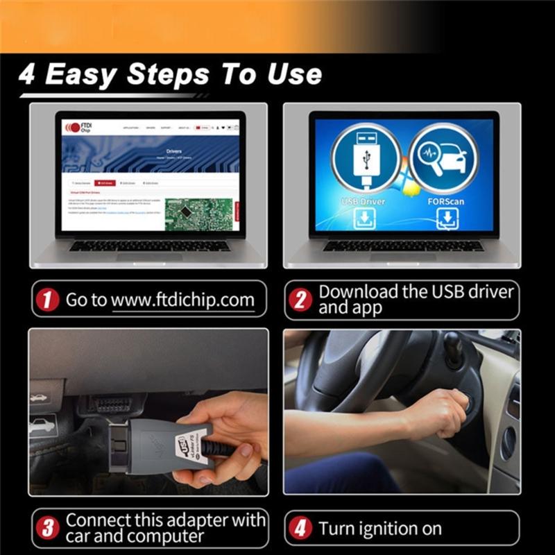 ELM327 USB OBD2 automobilový skener ELM327 USB OBD2 OBDII Auto Diagnostický nástroj pro MS-CAN