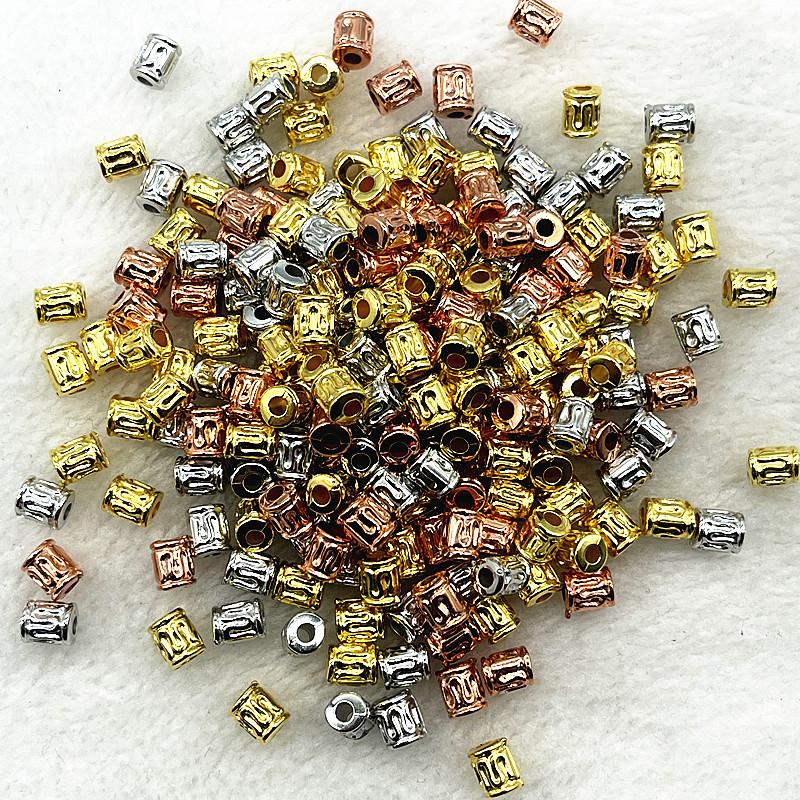 100pcs/lot 6x5mm CCB Cylinder-shaped Spacer Beads for Jewelry Making DIY Handmade Accessories